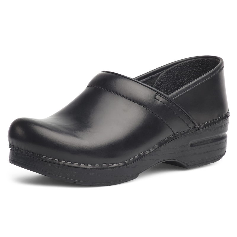 Dansko Womenâ€™s Professional Slip-On Clogs â€“Rocker Sole and Arch Support for Comfort-Ideal for Nursing, Food Service, Healthcare Black Cabrio 7.5-8 M US - Image 1